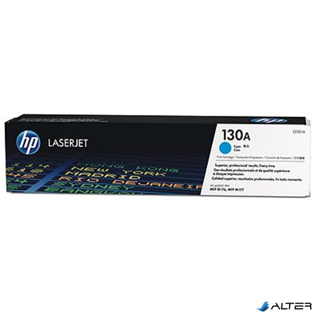 CF351A Lézertoner Color LaserJet Pro MFP M176n nyomtatóhoz, HP 130A, cián, 1k