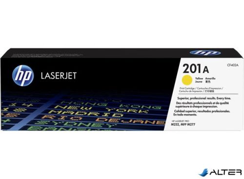 CF402A Lézertoner Color LaserJet Pro M252,M277 nyomtatóhoz, HP 201A sárga 1,4k