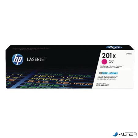 CF403X Lézertoner Color LaserJet Pro M252,M277 nyomtatóhoz, HP 201X, magenta, 2,3k