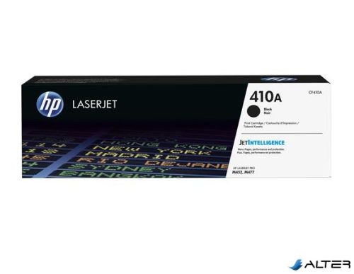 CF410A Lézertoner ColorLaserJet M452/477 nyomtatókhoz, HP fekete, 2,3k