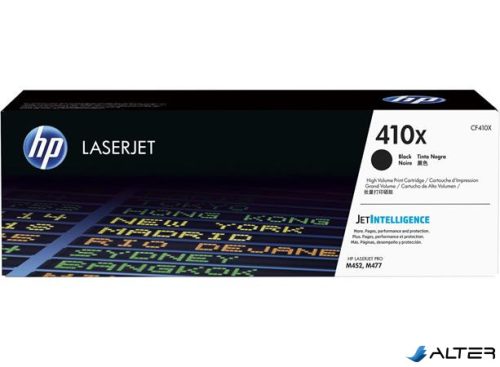 CF410X Lézertoner ColorLaserJet M452/477 nyomtatókhoz, HP fekete, 6,5k