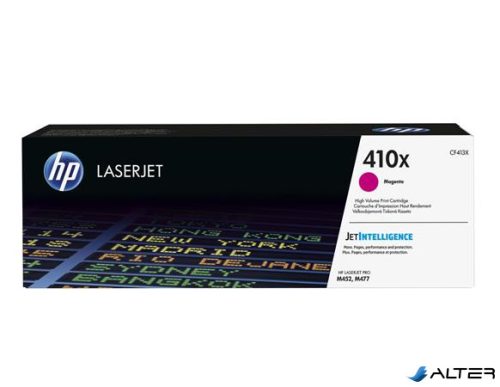 CF413 Lézertoner ColorLaserJet M452/477 nyomtatókhoz, HP 410X, magenta, 5k