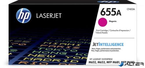 CF453A Lézertoner Color LaserJet M681, M682 nyomtatókhoz, HP 655A, magenta, 10,5k