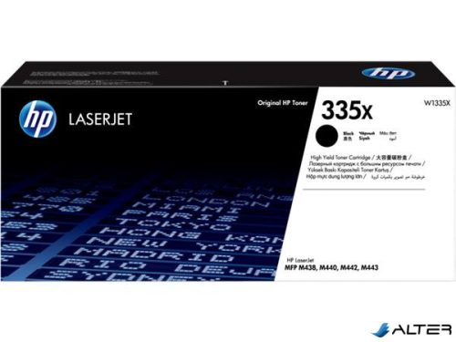 W1335X Lézertoner LaserJet M438, M442 nyomtatókhoz, HP 335X, fekete, 13,7k