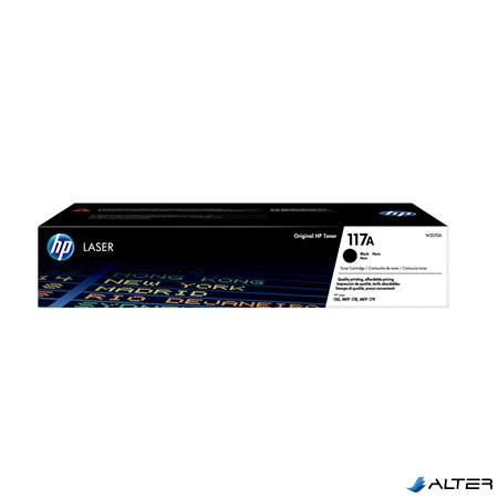W2070A Lézertoner Color Laser 150, MFP178, MFP179 nyomtatókhoz, HP 117A, fekete, 1k