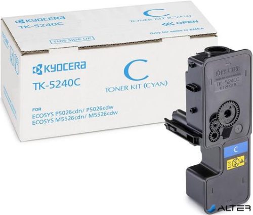 TK5240 Lézertoner M5526CDN, 5526CDW, P5026CDN, 5026CDW nyomtatókhoz, KYOCERA kék, 3k