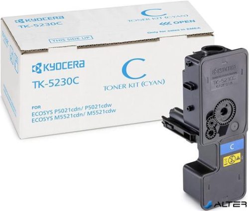TK5230 Lézertoner M5521CDN, 5521CDW, P5021CDN, 5021CDW nyomtatókhoz, KYOCERA kék, 2,2k