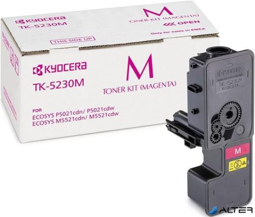 TK5230 Lézertoner M5521CDN, 5521CDW, P5021CDN, 5021CDW nyomtatókhoz, KYOCERA vörös, 2,2k