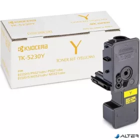 TK5230 Lézertoner M5521CDN, 5521CDW, P5021CDN, 5021CDW nyomtatókhoz, KYOCERA sárga, 2,2k
