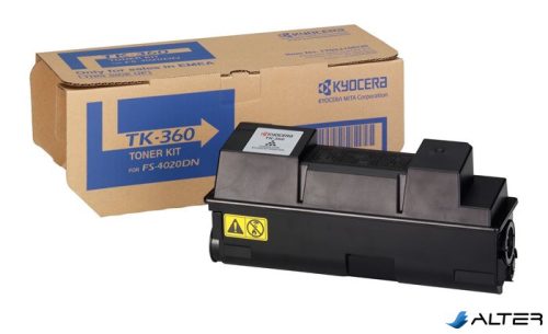 TK360 Lézertoner FS 4020DN nyomtatóhoz, KYOCERA fekete, 20k