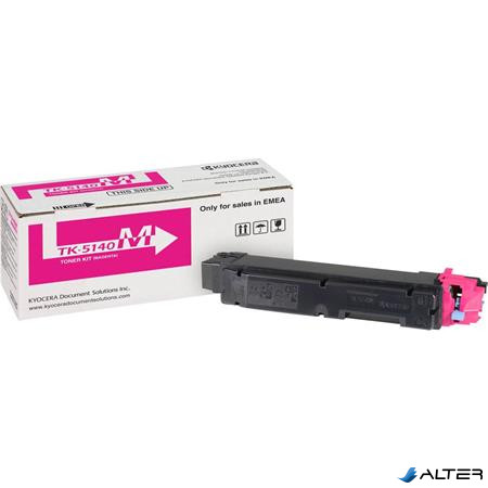 TK5140M Lézertoner P6130cdn, M6030cdn, M6530cdn nyomtatókhoz, KYOCERA vörös, 5k