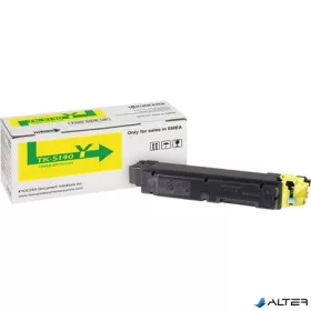 TK5140Y Lézertoner P6130cdn, M6030cdn, M6530cdn nyomtatókhoz, KYOCERA sárga, 5k
