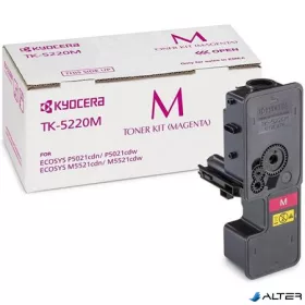 TK5220M Lézertoner P5021cdn, P5021cdw, M5521cdn, M5521cdw nyomtatókhoz, KYOCERA vörös 1,2k