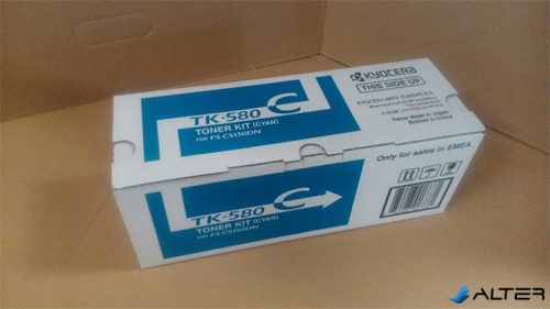 TK580C Lézertoner FS C5150DN nyomtatóhoz, KYOCERA kék, 2,8k