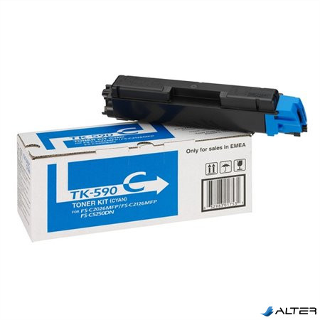 TK590C Lézertoner FS C2026, 2126 nyomtatókhoz, KYOCERA kék, 5k
