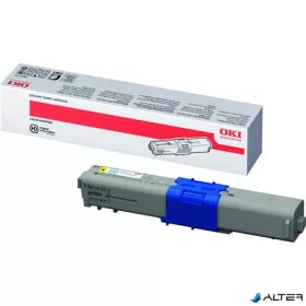   44469704 Lézertoner C310, 330, 510, 530 nyomtatókhoz, OKI, sárga, 2k