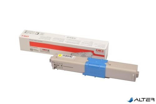 46508713 Lézertoner C332, MC363 nyomtatókhoz, OKI, sárga, 1,5K