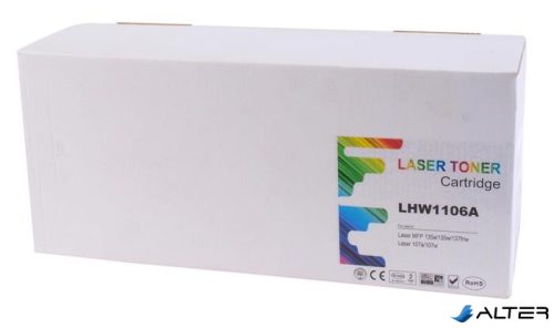 W1106A Lézertoner, new chip, TENDER®, fekete, 1k