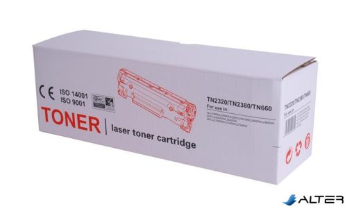 TN2320/TN2380/TN660 Lézertoner, TENDER®, fekete, 2,6k