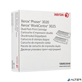   106R03048 Lézertoner Phaser 3020NI, WC3025NI nyomtatóhoz, XEROX, fekete, 2*1,5k