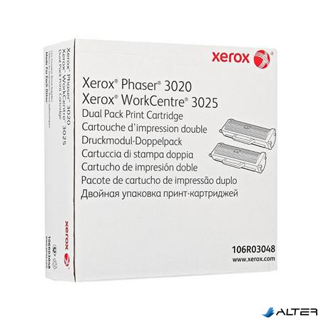 106R03048 Lézertoner Phaser 3020NI, WC3025NI nyomtatóhoz, XEROX, fekete, 2*1,5k