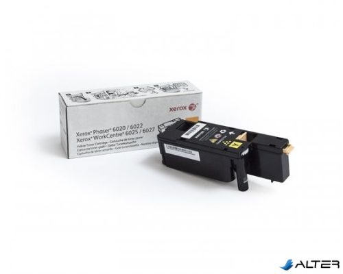 106R02762 Lézertoner Phaser 6020, 6027 nyomtatókhoz, XEROX, sárga, 1k