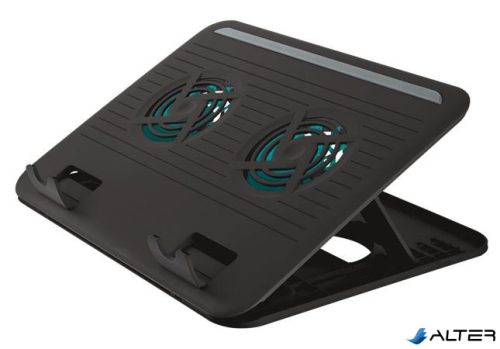 Notebook állvány, ventilátorral, USB, TRUST "Cyclone"