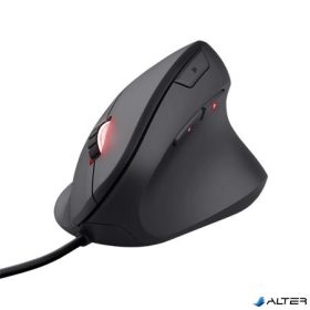   Egér, vezetékes, optikai, vertikális, gaming, LED, TRUST "GXT144 Rexx", fekete