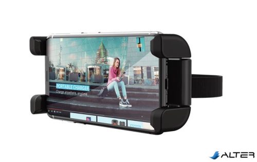 Autós telefon- és táblagéptartó, fejtámlára rögzíthető, TRUST 'Rheno', fekete