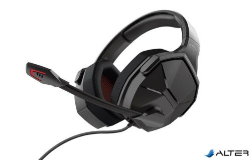 Fejhallgató, mikrofonnal, gaming, TRUST 'GXT4371 Ward', fekete