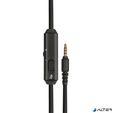 Fejhallgató, mikrofonnal, gaming, TRUST 'GXT4371 Ward', fekete