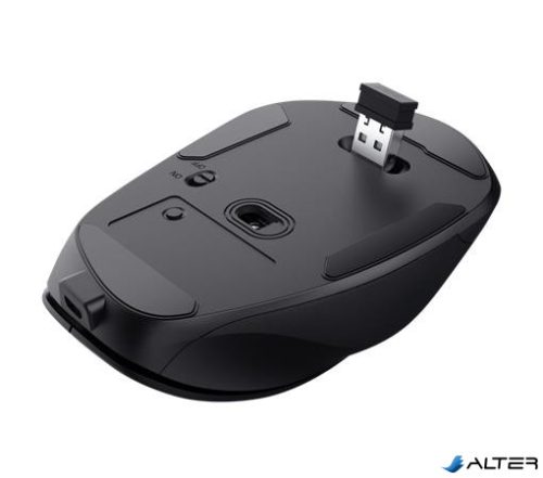 Egér, vezeték nélküli, optikai, TRUST "Fyda", fekete