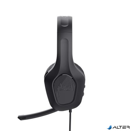 Fejhallgató, mikrofonnal, gaming, TRUST 'GXT415 Zirox', fekete