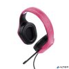 Fejhallgató, mikrofonnal, gaming, TRUST "GXT415 Zirox", rózsaszín