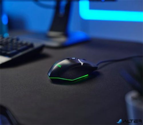 Egér, vezetékes, optikai, gaming, LED, TRUST 'GXT109 Felox', fekete