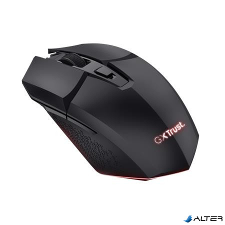 Egér, vezeték nélküli, optikai, gaming, LED, TRUST 'GXT110 Felox', fekete