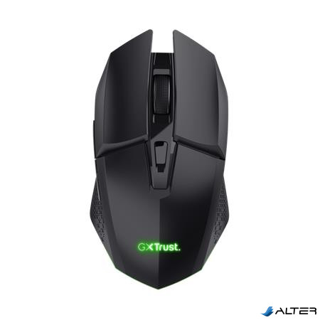 Egér, vezeték nélküli, optikai, gaming, LED, TRUST 'GXT110 Felox', fekete
