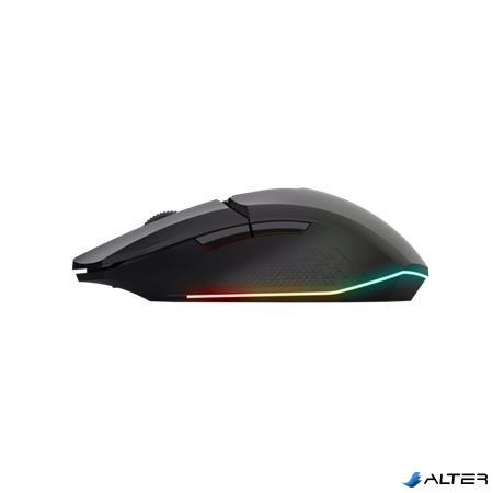 Egér, vezeték nélküli, optikai, gaming, LED, TRUST 'GXT110 Felox', fekete