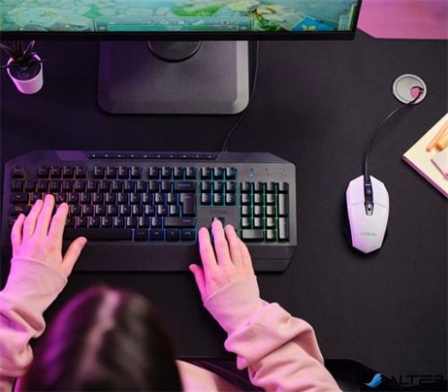 Egér, vezetékes, optikai, gaming, LED, TRUST 'GXT109W Felox', fehér