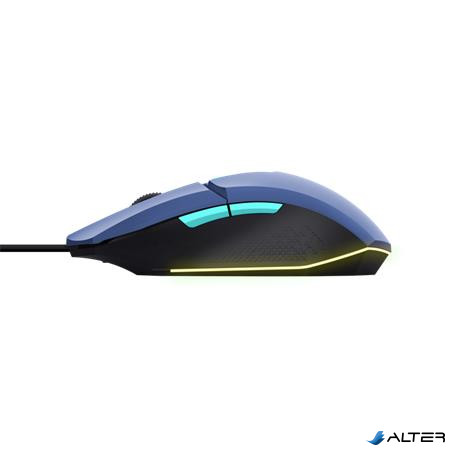 Egér, vezetékes, optikai, gaming, LED, TRUST 'GXT109B Felox', kék