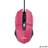 Egér, vezetékes, optikai, gaming, LED, TRUST "GXT109P Felox", rózsaszín