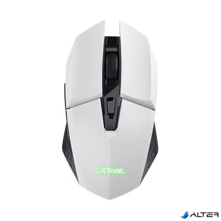 Egér, vezeték nélküli, optikai, gaming, LED, TRUST 'GXT110W Felox', fehér