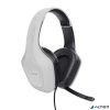 Fülhallgató, mikrofonnal, gaming, TRUST "GXT415 Zirox", fehér