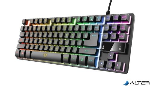 Billentyűzet, vezetékes, gaming, USB, HUN, TRUST "GXT833 Thado"