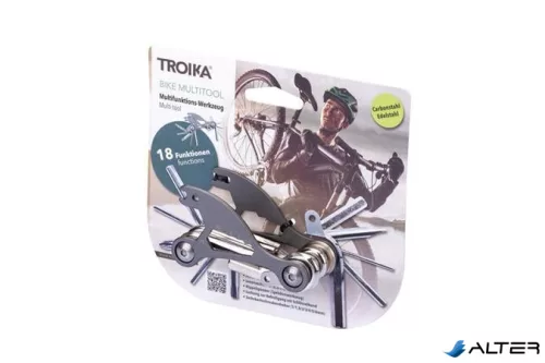 Szerszám kerékpárhoz, 18 funkció, TROIKA "Bike Multitool", ezüst
