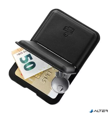 Multifunkcionális kártyatartó, 4 db-os, telefontartó, TROIKA "MagSafe", fekete