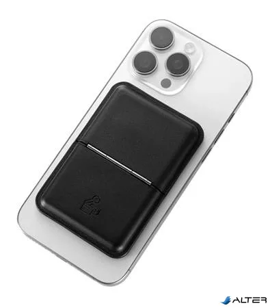 Multifunkcionális kártyatartó, 4 db-os, telefontartó, TROIKA "MagSafe", fekete