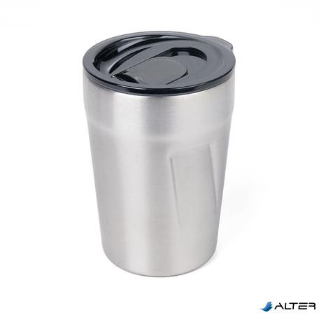 Termoszbögre, 300 ml, rozsdamentes acél, TROIKA "Cup-uccino", ezüst