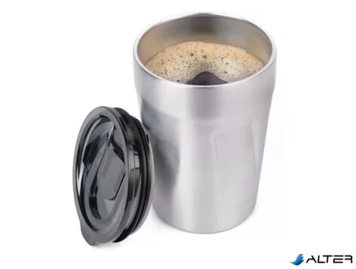 Termoszbögre, 300 ml, rozsdamentes acél, TROIKA 'Cup-uccino', ezüst