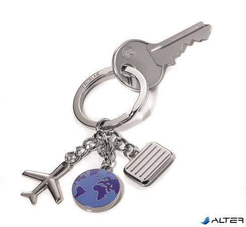 Kulcstartó, 3 charm dísszel, TROIKA 'Világutazó'